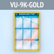 Стенд «Воинский учет» с 9 карманами А4 формата (VU-9K-GOLD)